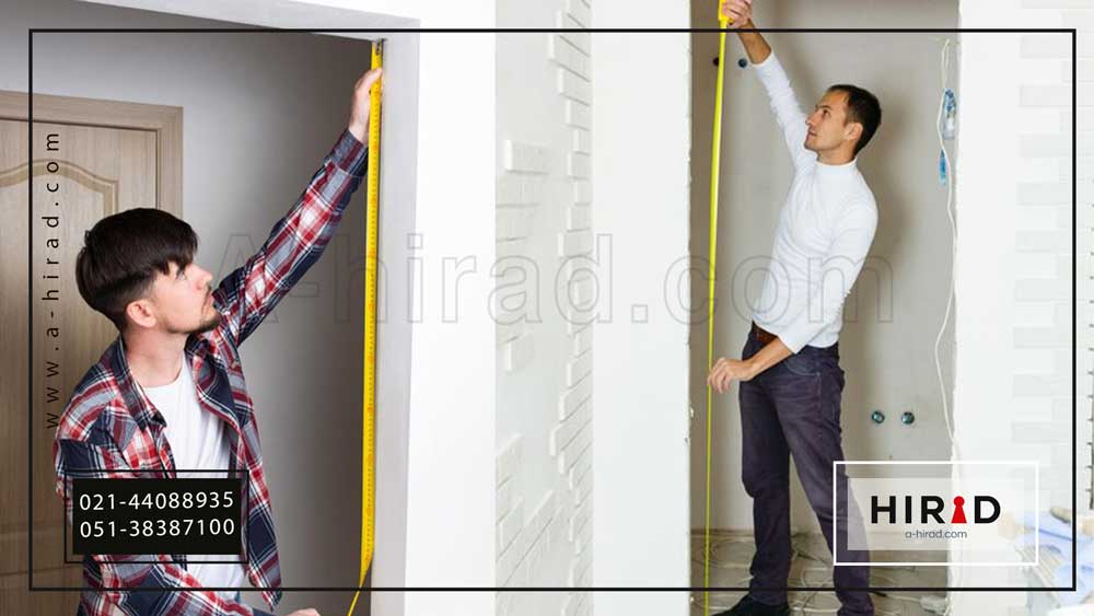 روش اندازه&zwnj;گیری درب اتاق بدون چهارچوب