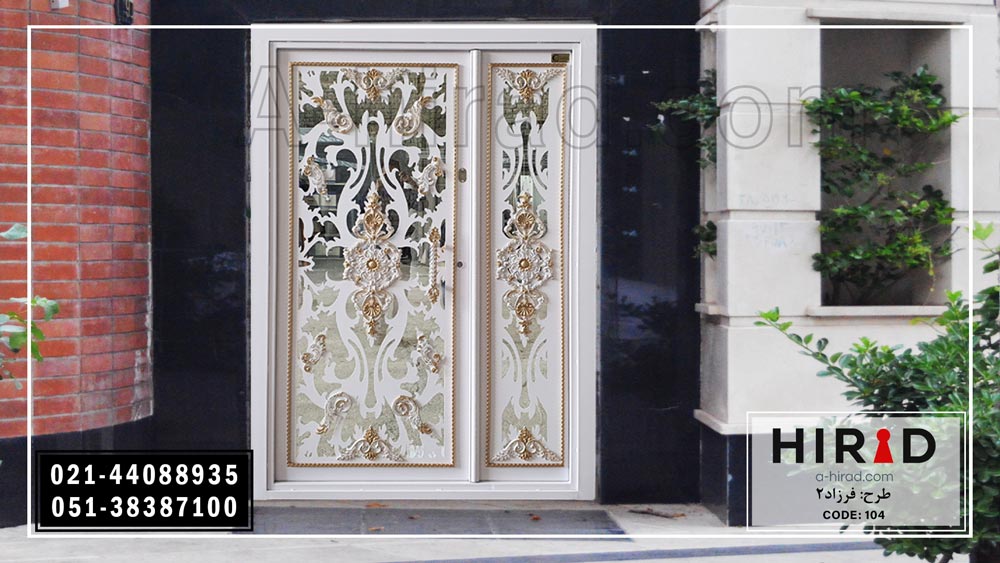 ابعاد استاندارد درب تک لنگه فلزی لیزری هیراد