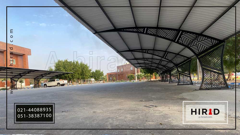 سایبان پارکینگ اداری پیش&zwnj;ساخته مدل&nbsp;T-014