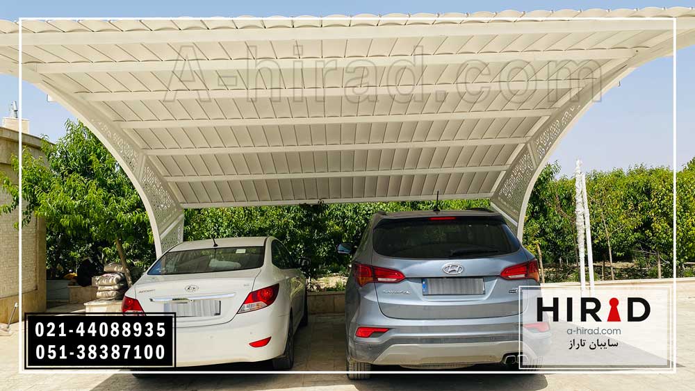 ساخت و اجرای سایبان پارکینگ خودرو طرح تاراز هیراد کد&nbsp;T013