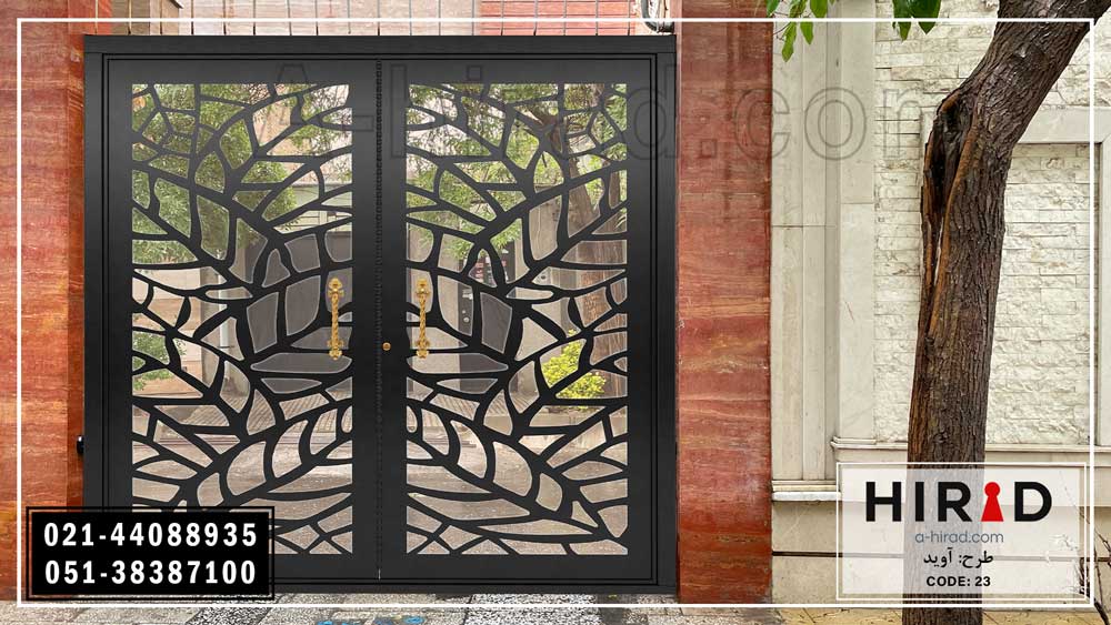 &nbsp;درب فلزی لیزری دو لنگه کد 2023 طرح آوید&nbsp;