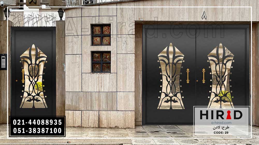 درب ویلایی لیزری دو لنگه کد 2029 طرح لادن&nbsp;