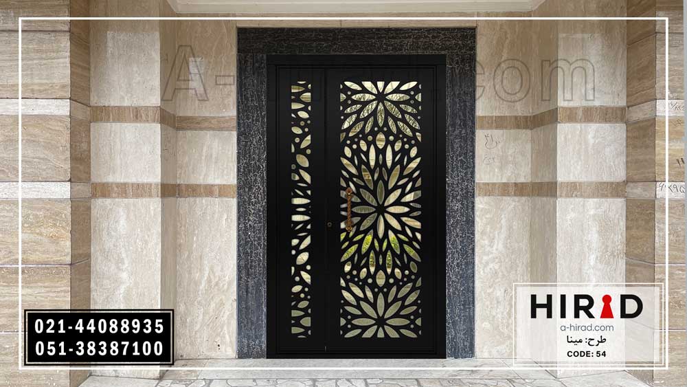 درب لابی با ابعاد استاندارد یک و نیم لنگه شرکت هیراد