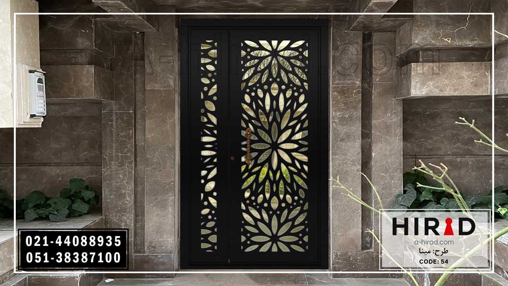 درب یک و نیم لنگه استاندارد با طرح مینا هیراد