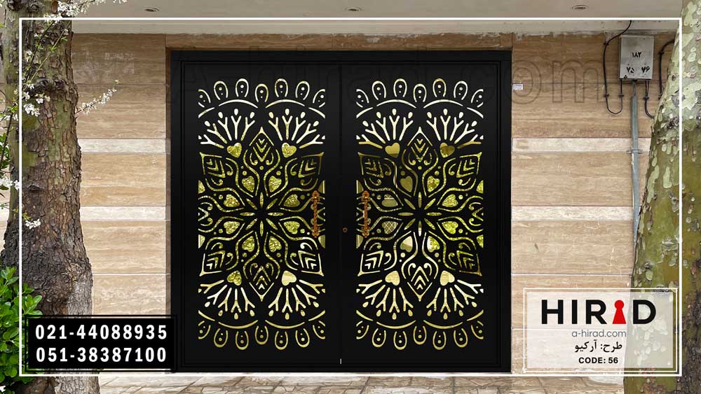 درب فلزی طرح آرکیو هیراد همراه با بهترین کیفیت رنگ 