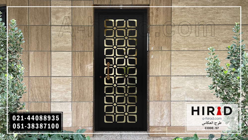 زیبایی و امنیت با درب جدید فلزی cnc هیراد کد 1057