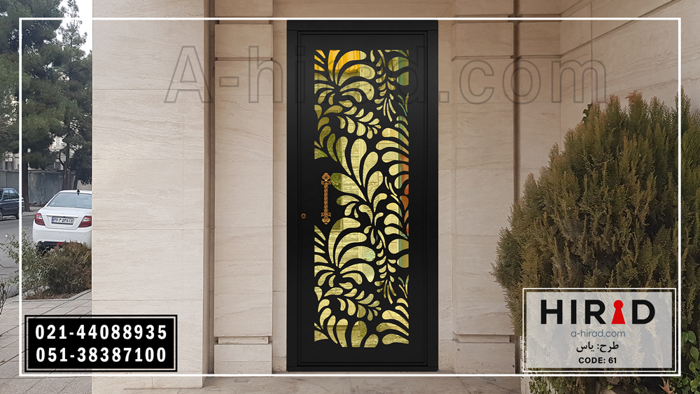 درب نفررو فلزی هیراد با بهترین یراق آلات و دستگیره چدنی