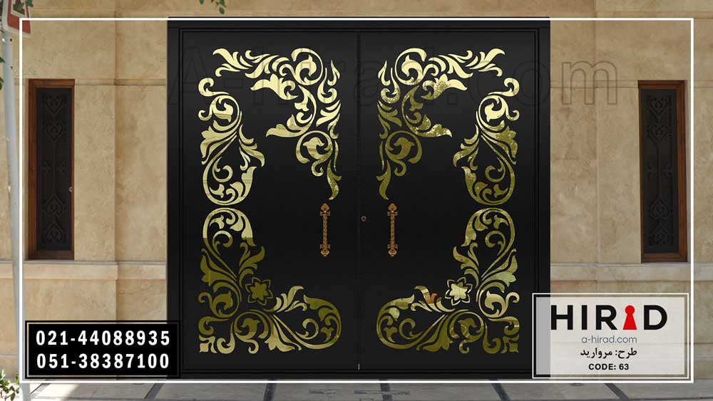 درب پارکینگ فلزی ساده و شیک هیراد طرح مروارید