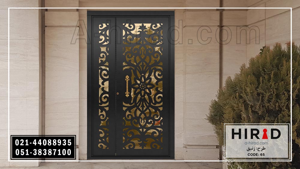 درب ورودی ساختمان با ابعاد یک و نیم لنگه هیراد 