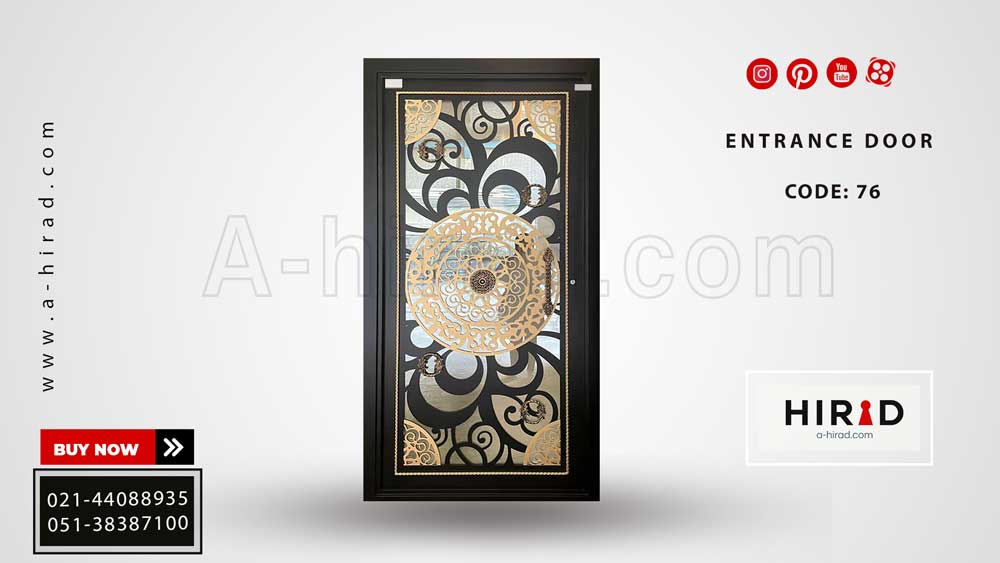 &nbsp;درب فلزی لیزری تک لنگه کد 1076 طرح ارنیکا