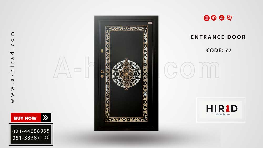 درب نفررو فلزی لیزری کد 1077 طرح ابریشم&nbsp;