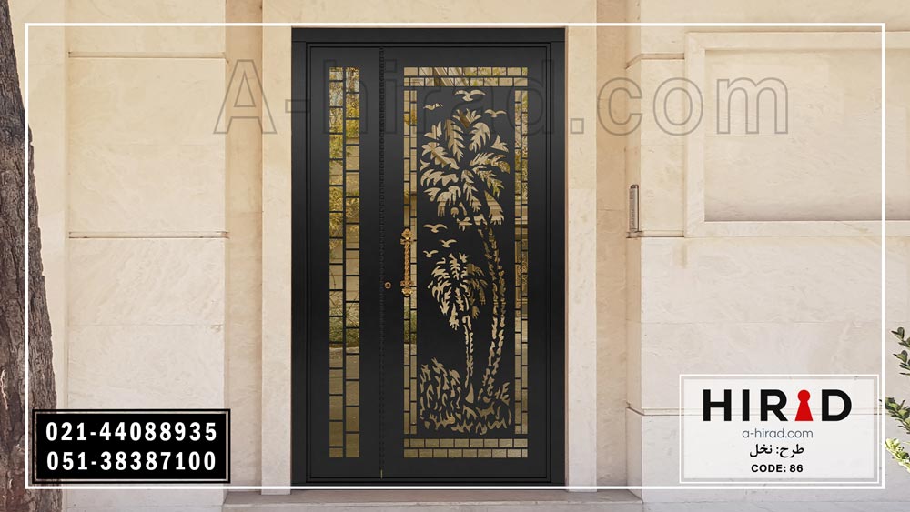 درب یک و نیم لنگه طرح نخل هیراد زیبا و بسیار چشم نواز