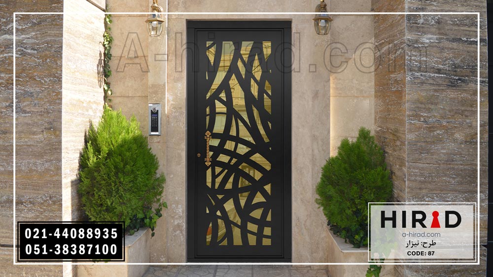 درب حیاط ساده و شیک هیراد طرح نیزار