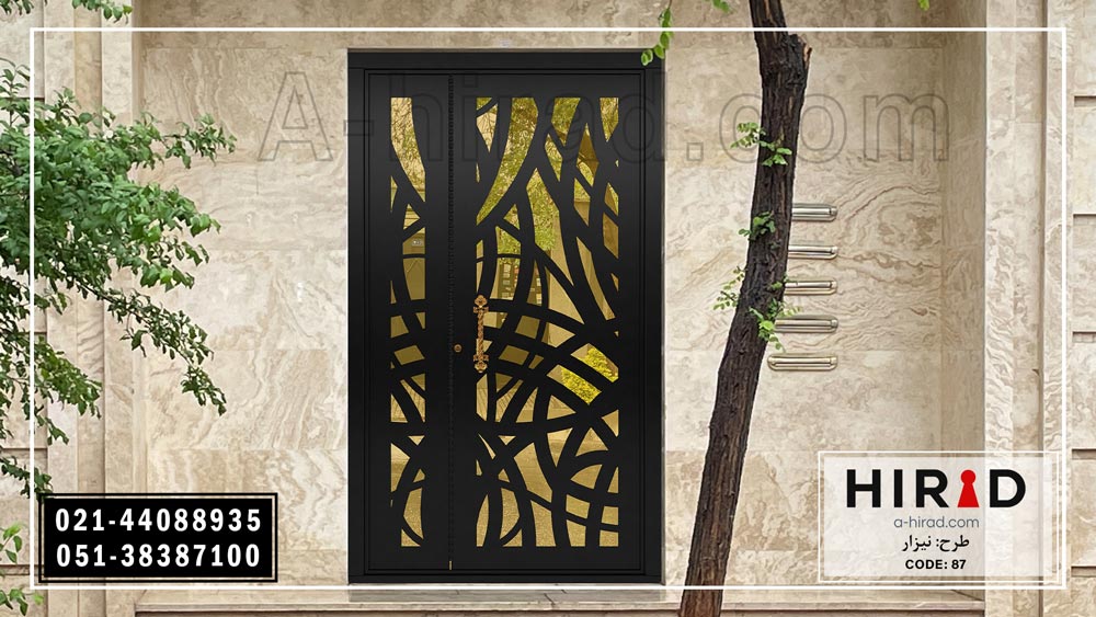 درب فلزی یک و نیم لنگه هیراد با طراحی زیبا و منحصر به فرد 