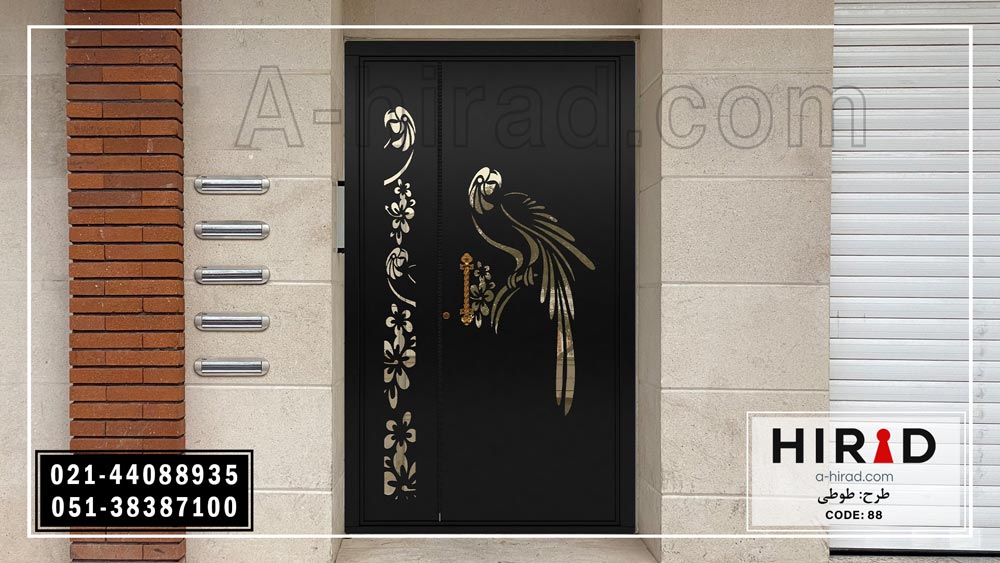 جذابیت و زیبایی با درب فلزی طرح طوطی هیراد 