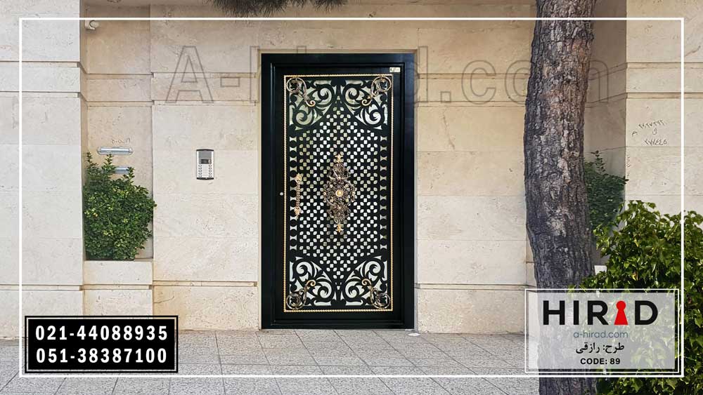 درب فلزی تک لنگه کد1089 طرح رازقی