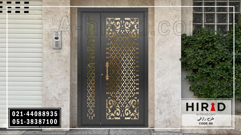 یکی از پراستقبال ترین درب فلزی هیراد کد 1589 طرح رازقی