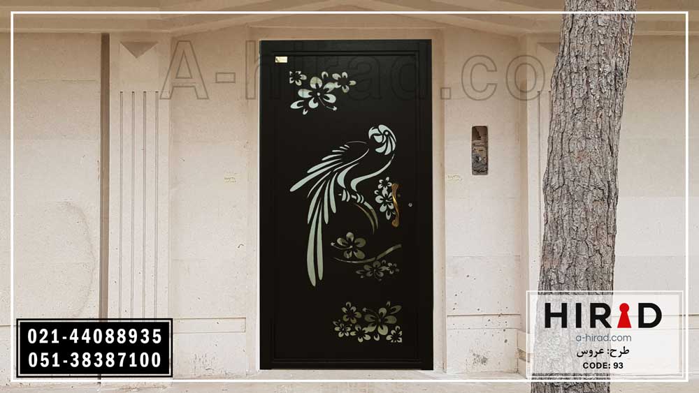 درب فلزی لیزری تک لنگه کد 1093 طرح عروس