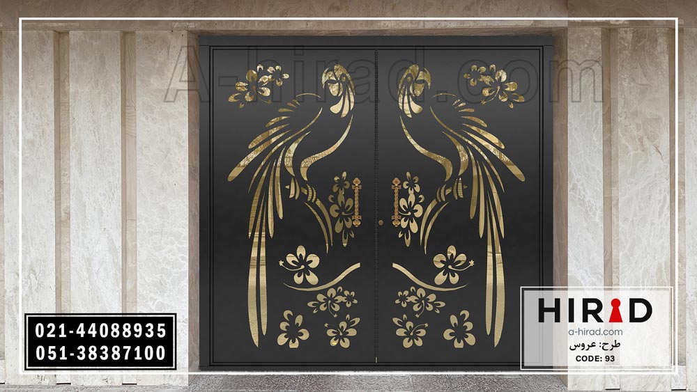درب ویلایی با ساختار شیشه و فلز تولید شرکت هیراد