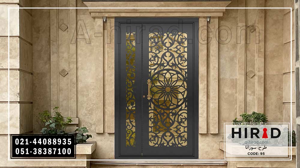 درب با ابعاد استاندارد یک و نیم لنگه طرح سوزانا بزرگمر