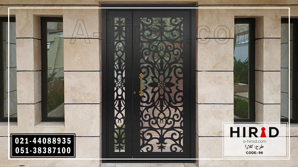 درب فلزی شیک و ساده با ابعاد 153*223 تولید شرکت هیراد