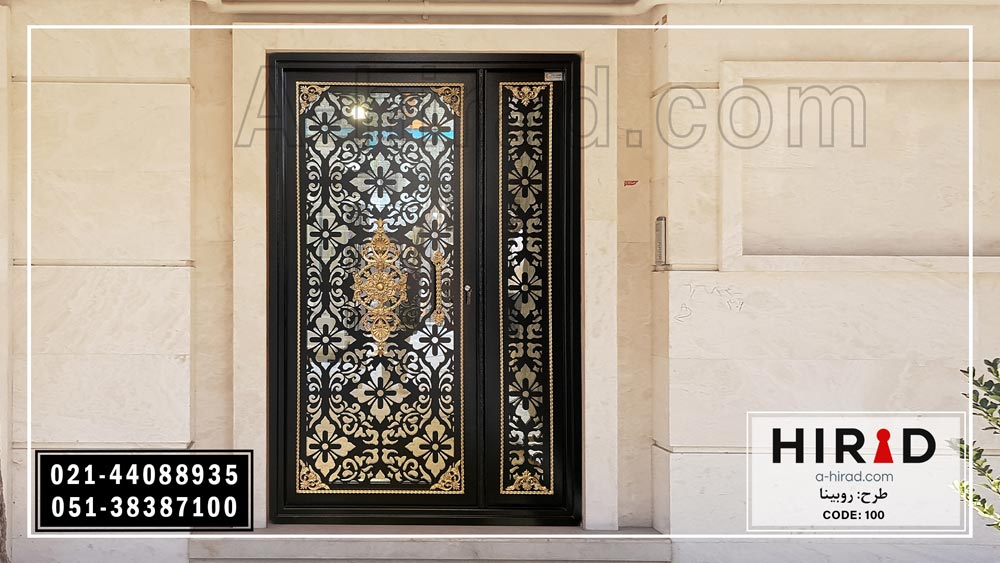 درب فلزی حیاط شیک و ساده کد 15100 هیراد(طرح روبینا)&nbsp;