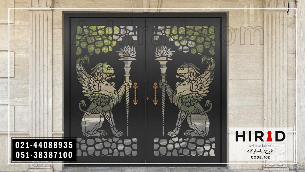 درب ویلایی دو لنگه&nbsp; کد 20102 طرح پاسارگارد