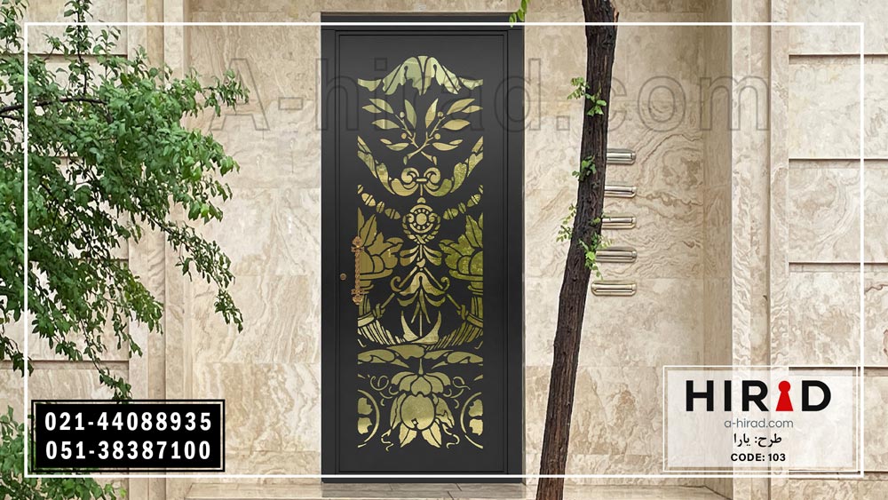 درب نفررو فلزی CNC هیراد (طرح یارا)