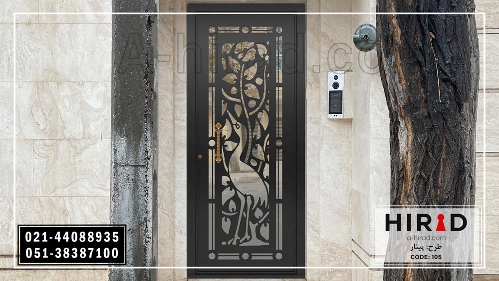 درب حیاط فلزی هیراد مدل پینار (زیبایی در کنار امنیت)