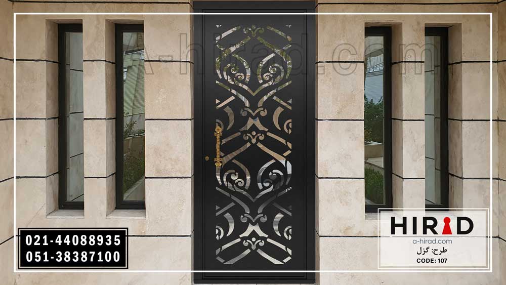 درب تک لنگه فلزی مدرن کد 10107 مدل گزل