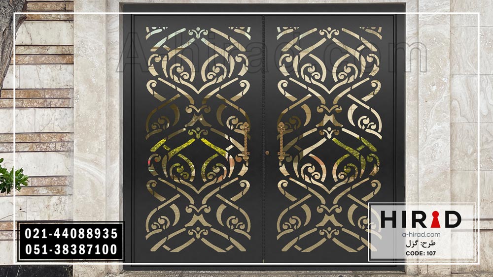 درب پارکینگ ریلی کد 20107 طرح گزل