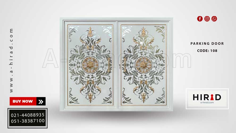 درب فلزی دو لنگه سی ان سی کد 20108 طرح اکسپریا&nbsp;