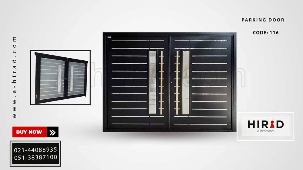 درب پارکینگ فلزی کد 20116 طرح لاریسا&nbsp;