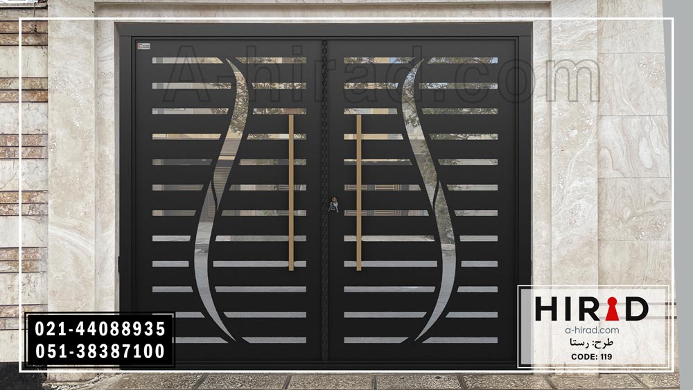 درب فلزی ریلی&nbsp; کد 20119 طرح رستا هیراد&nbsp;