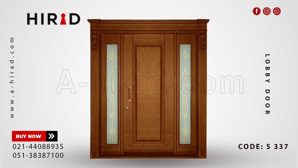 درب لابی چوبی مدرن مدل S-337