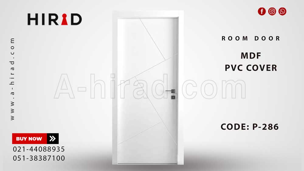 درب داخلی مدرن سفید مدل P-286