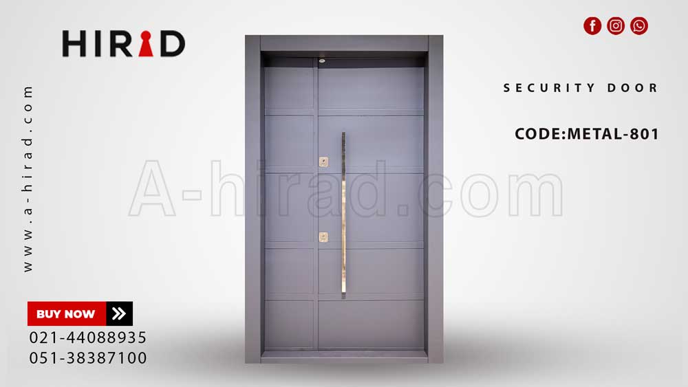 درب ضد سرقت یک و نیم لنگه فلزی metal-801
