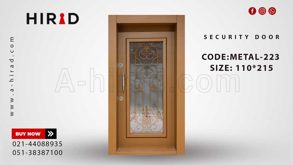 درب ضد سرقت فلزی شیشه خور METAL-223