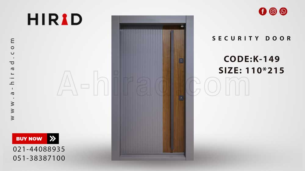 درب ضد سرقت&nbsp; روکش ترکیبی چوب و رنگ پلی&zwnj;اورتان کد K-149