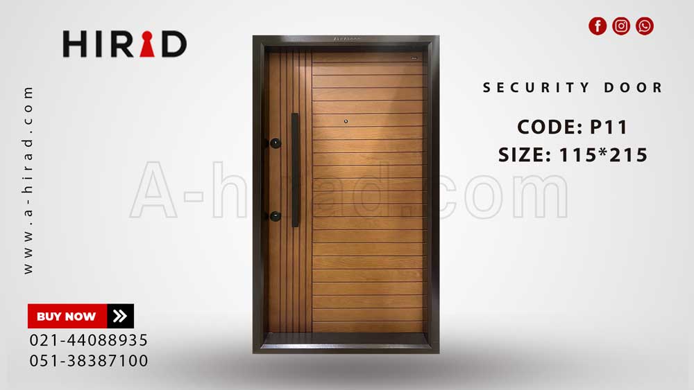 درب ضد سرقت روکش چوب مدلP11