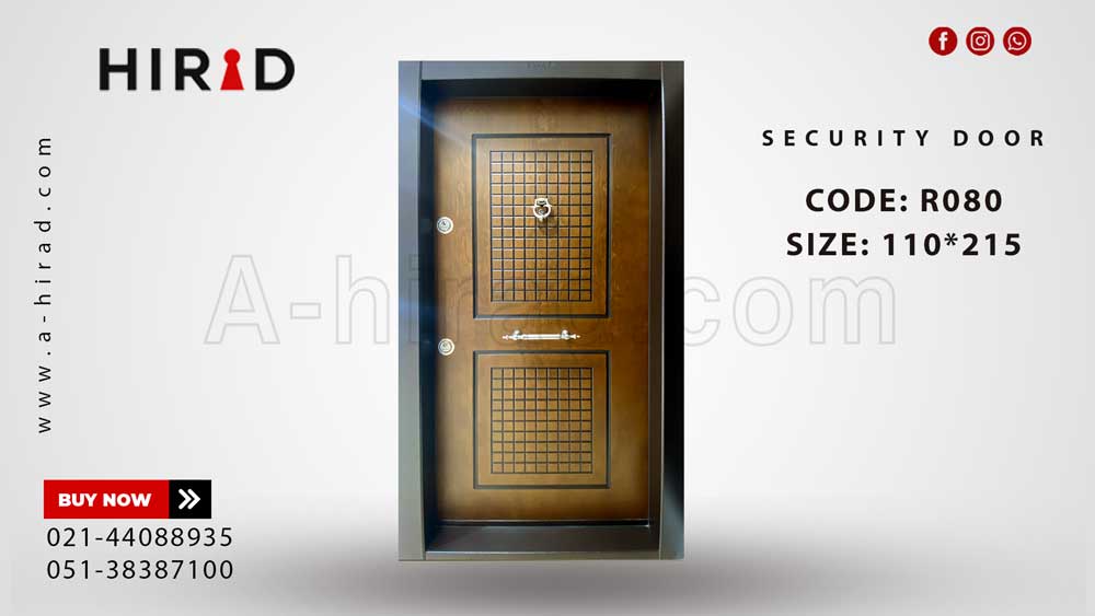 درب ضد سرقت ترک، روکش چوب راش مدل R080