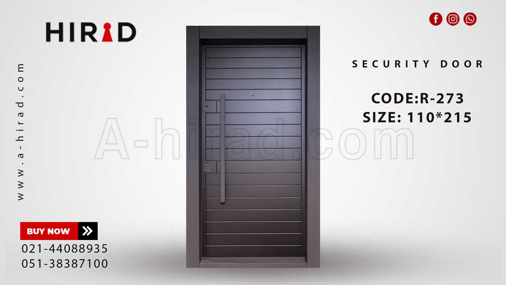 درب ضد سرقت مشکی طراحی مدرن&nbsp; R-273