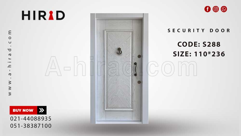 درب ضد سرقت ترک روکش چوب طبیعی مدل S288