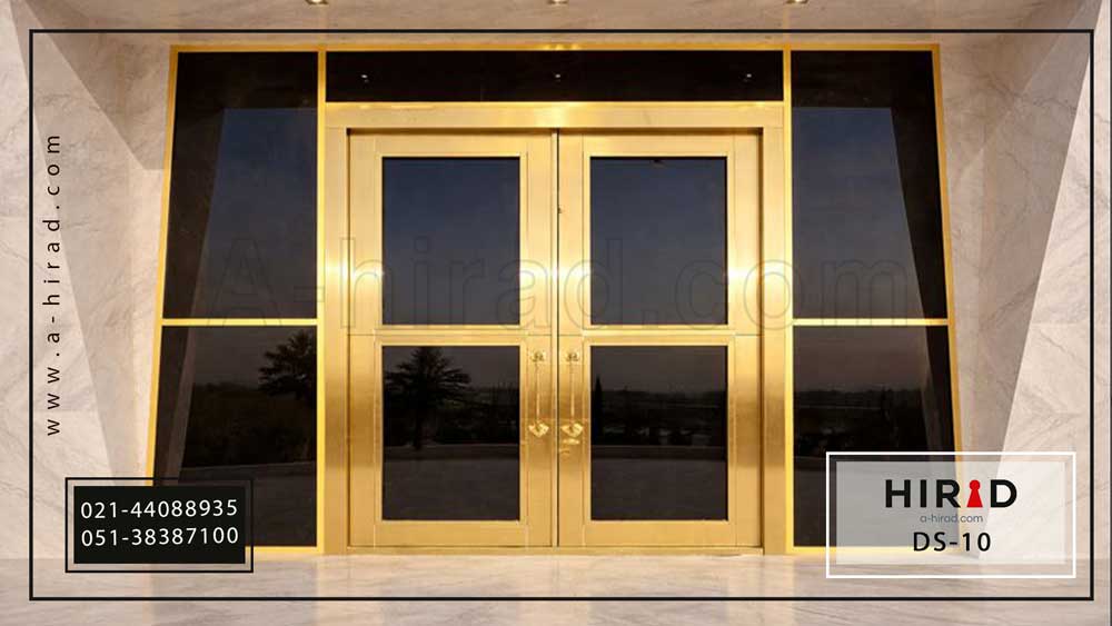 درب استیل&nbsp; مدرن دو لنگه&nbsp;Ds-10