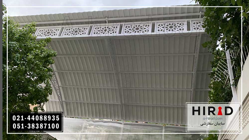 سایبان سفارشی آمبولانس بیمارستان امدادی به مساحت 400 متر مربع به همراه نور پردازی هیراد