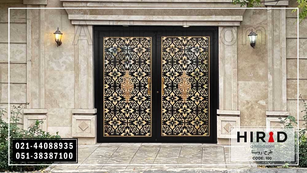 تصویر درب ریلی هیراد با ابعاد دو لنگه 