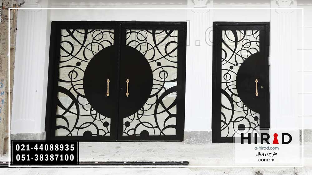 درب دولنگه فلزی لیزری درای پوشش رنگ کوره ای الکترواستاتیک