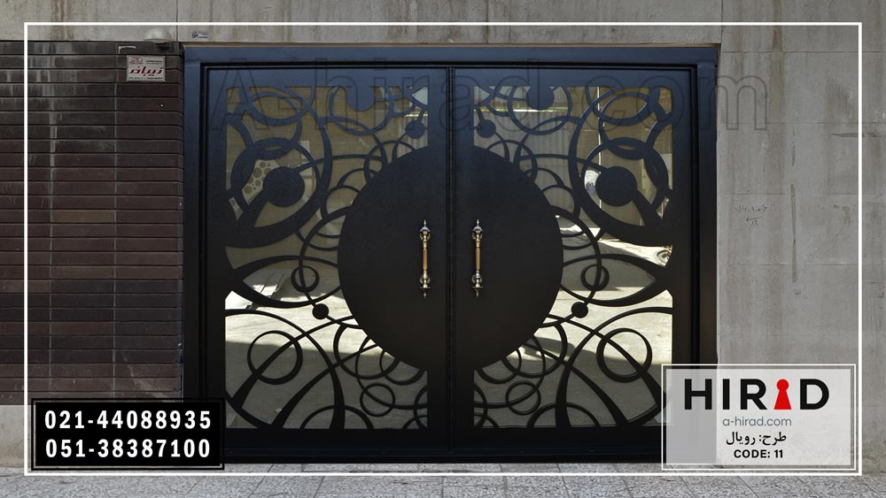 درب دولنگه دارای پوشش رنگ کوره ای مدرن و شیک