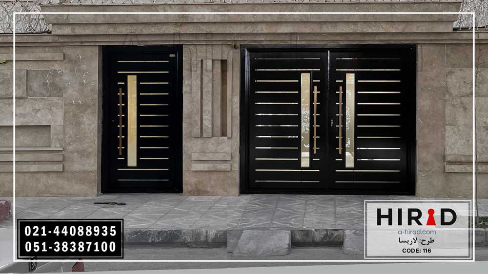 درب ماشین رو لاریسا رنگ مشکی با دستگیره عمودی 100 سانتیمتر