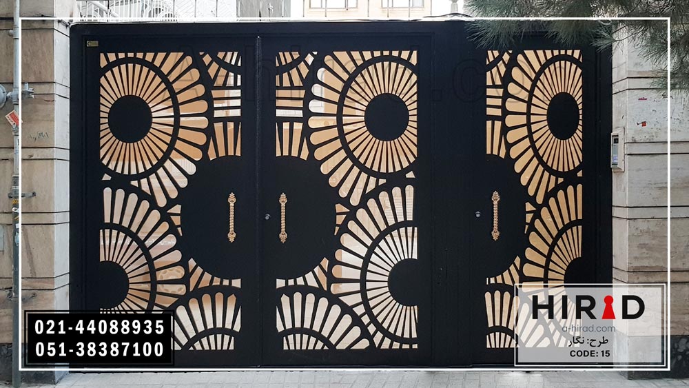 درب ویلایی دولنگه فلزی لیزری